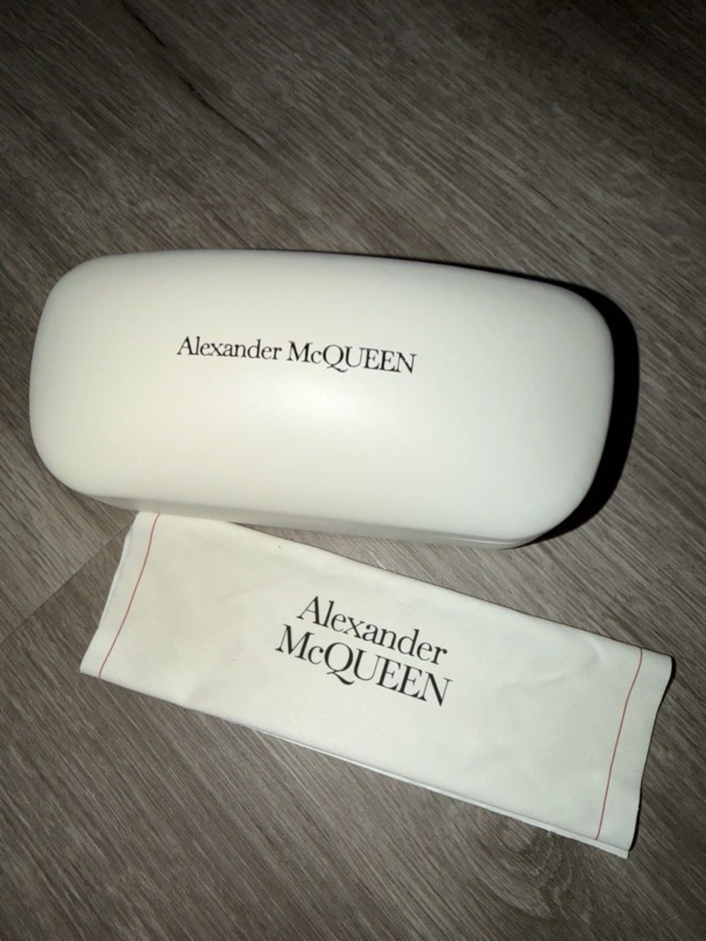 Alexander McQueen empty glasses box with cloth